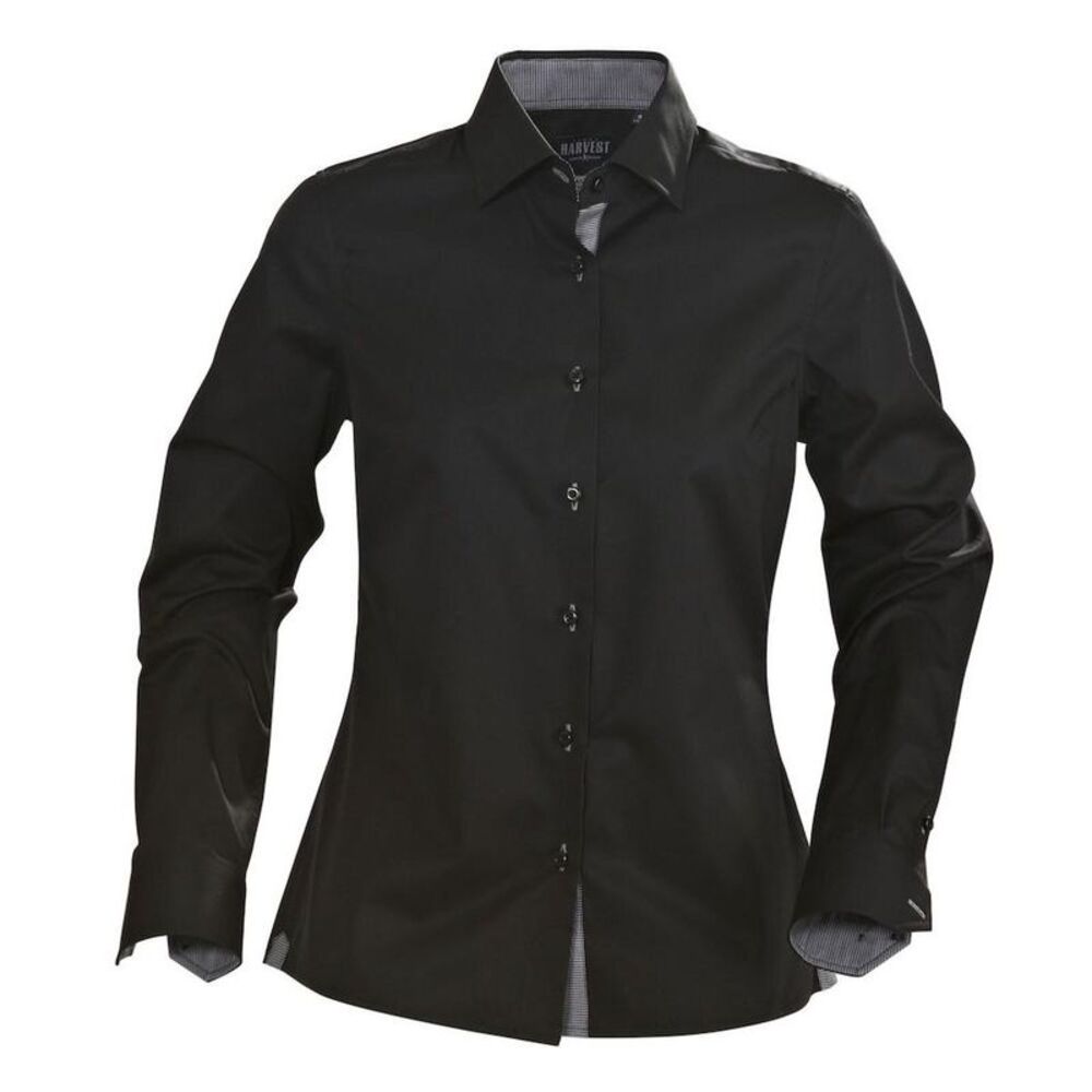 Harvest Womens/Ladies Baltimore Formal Shirt / Black